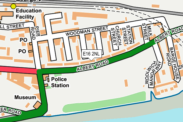 E16 2NL map - OS OpenMap – Local (Ordnance Survey)