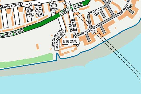 E16 2NW map - OS OpenMap – Local (Ordnance Survey)