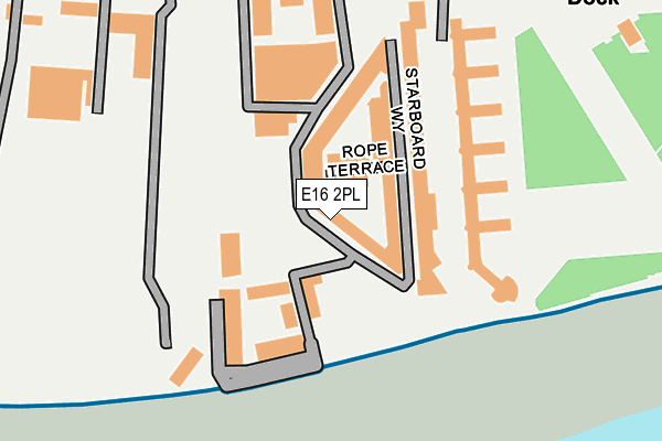 E16 2PL map - OS OpenMap – Local (Ordnance Survey)