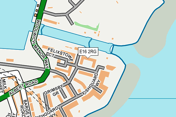 E16 2RG map - OS OpenMap – Local (Ordnance Survey)