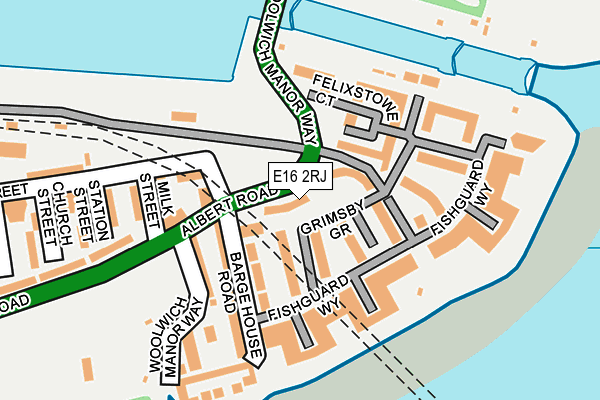 E16 2RJ map - OS OpenMap – Local (Ordnance Survey)