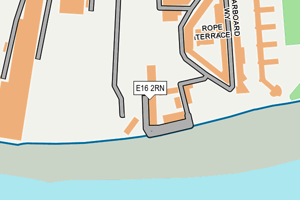 E16 2RN map - OS OpenMap – Local (Ordnance Survey)