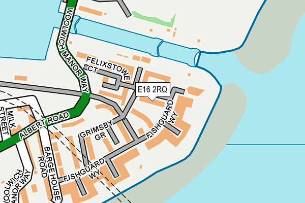 E16 2RQ map - OS OpenMap – Local (Ordnance Survey)
