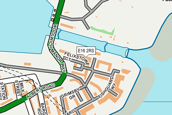 E16 2RS map - OS OpenMap – Local (Ordnance Survey)