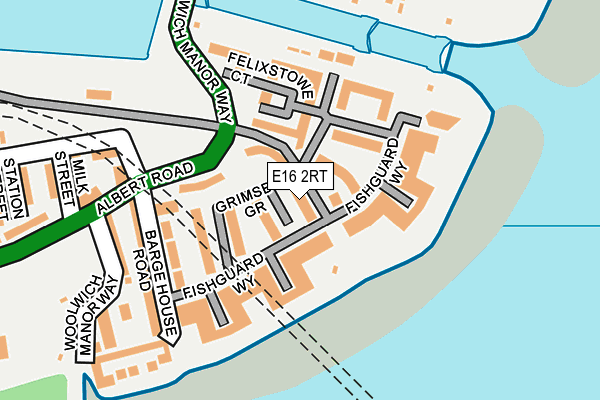 E16 2RT map - OS OpenMap – Local (Ordnance Survey)