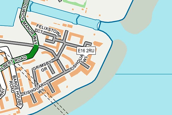 E16 2RU map - OS OpenMap – Local (Ordnance Survey)