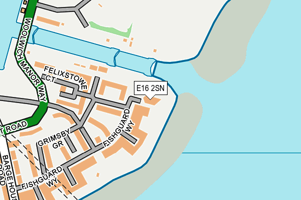 E16 2SN map - OS OpenMap – Local (Ordnance Survey)
