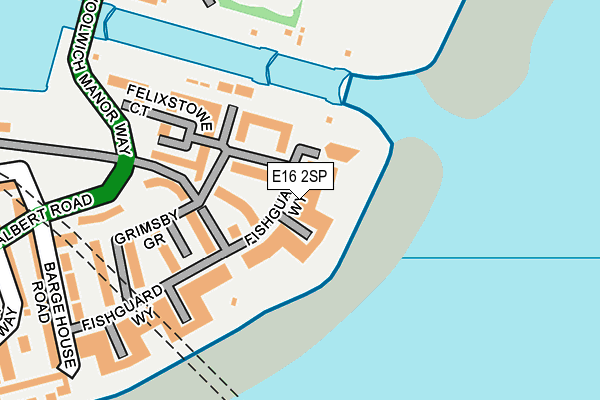 E16 2SP map - OS OpenMap – Local (Ordnance Survey)