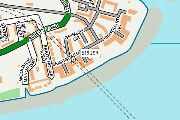 E16 2SR map - OS OpenMap – Local (Ordnance Survey)