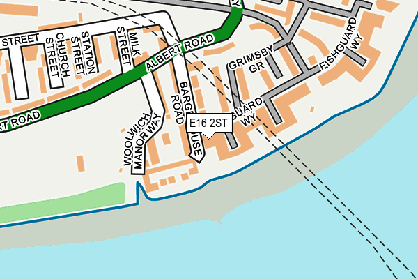 E16 2ST map - OS OpenMap – Local (Ordnance Survey)