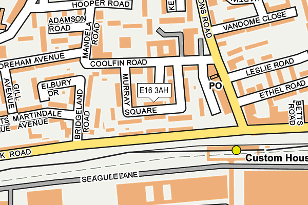 E16 3AH map - OS OpenMap – Local (Ordnance Survey)
