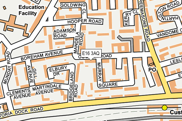 E16 3AQ map - OS OpenMap – Local (Ordnance Survey)