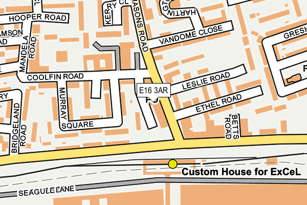 E16 3AR map - OS OpenMap – Local (Ordnance Survey)