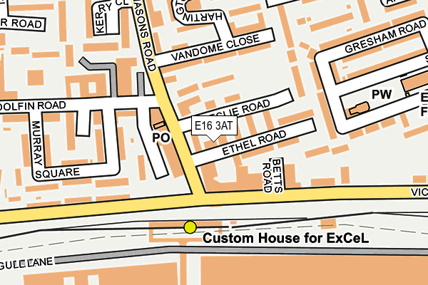 E16 3AT map - OS OpenMap – Local (Ordnance Survey)