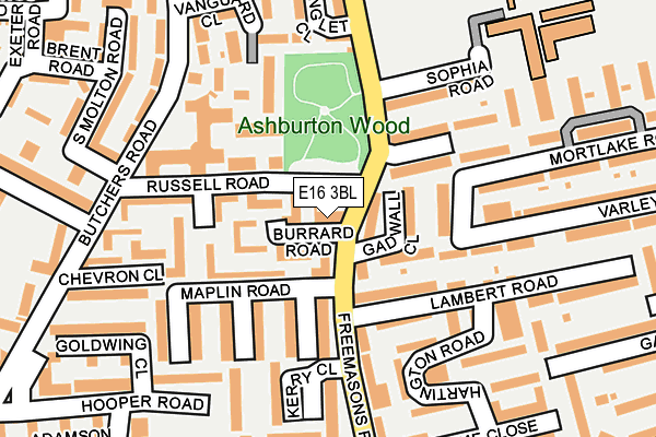 E16 3BL map - OS OpenMap – Local (Ordnance Survey)