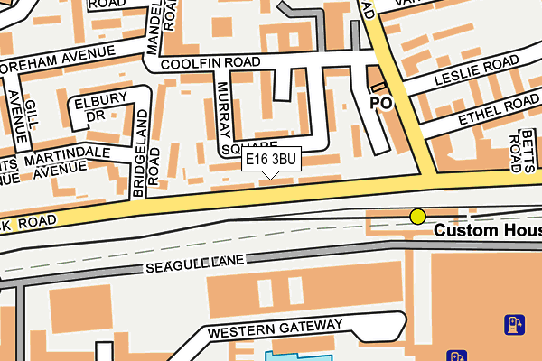 E16 3BU map - OS OpenMap – Local (Ordnance Survey)
