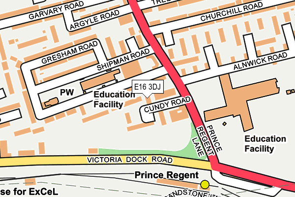 E16 3DJ map - OS OpenMap – Local (Ordnance Survey)