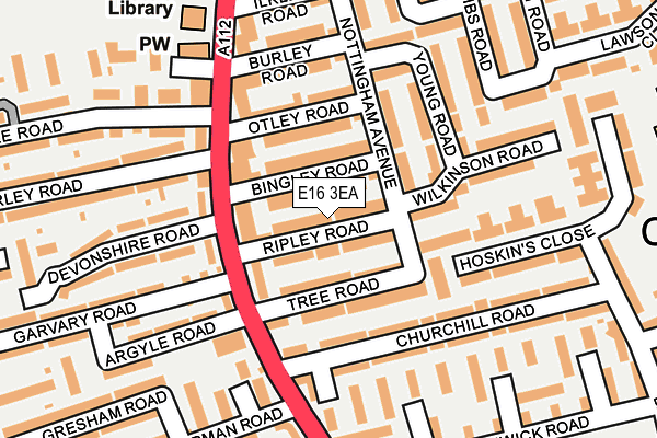 E16 3EA map - OS OpenMap – Local (Ordnance Survey)