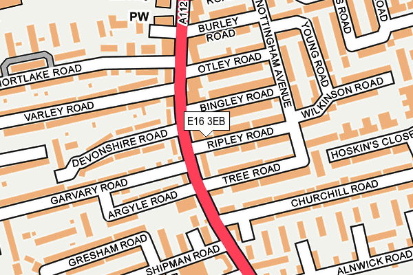 E16 3EB map - OS OpenMap – Local (Ordnance Survey)