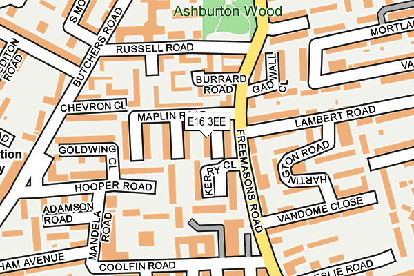 E16 3EE map - OS OpenMap – Local (Ordnance Survey)