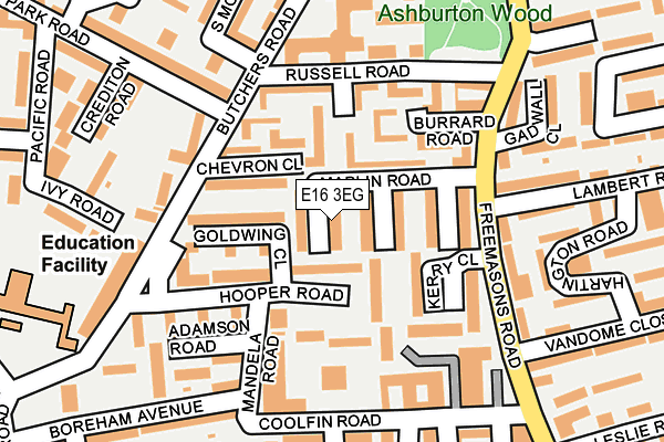 E16 3EG map - OS OpenMap – Local (Ordnance Survey)