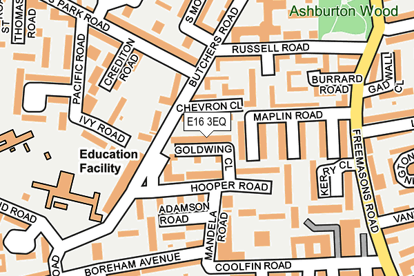 E16 3EQ map - OS OpenMap – Local (Ordnance Survey)