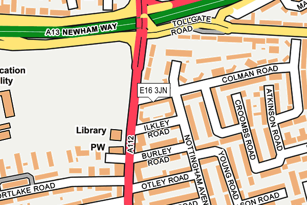 E16 3JN map - OS OpenMap – Local (Ordnance Survey)