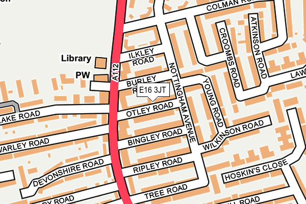 E16 3JT map - OS OpenMap – Local (Ordnance Survey)