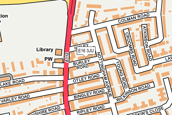 E16 3JU map - OS OpenMap – Local (Ordnance Survey)