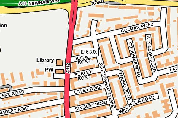 E16 3JX map - OS OpenMap – Local (Ordnance Survey)