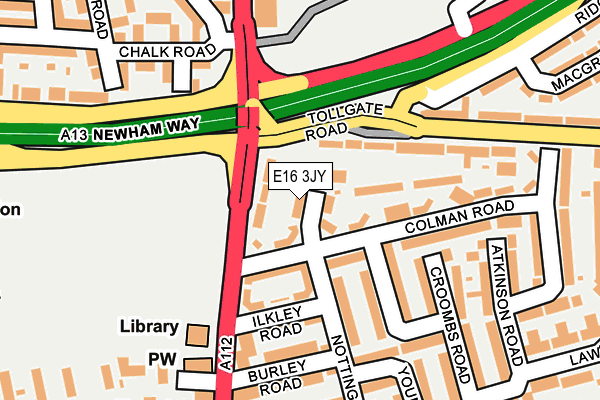 E16 3JY map - OS OpenMap – Local (Ordnance Survey)