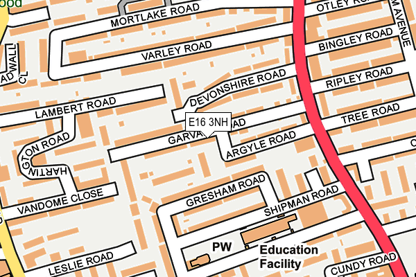 E16 3NH map - OS OpenMap – Local (Ordnance Survey)