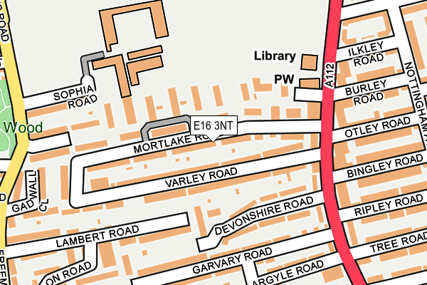 E16 3NT map - OS OpenMap – Local (Ordnance Survey)