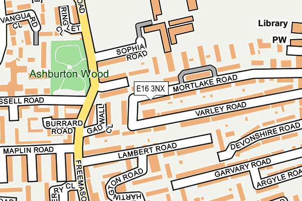 E16 3NX map - OS OpenMap – Local (Ordnance Survey)