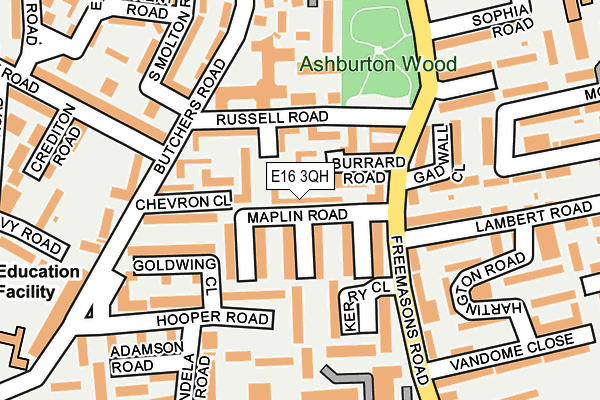 E16 3QH map - OS OpenMap – Local (Ordnance Survey)