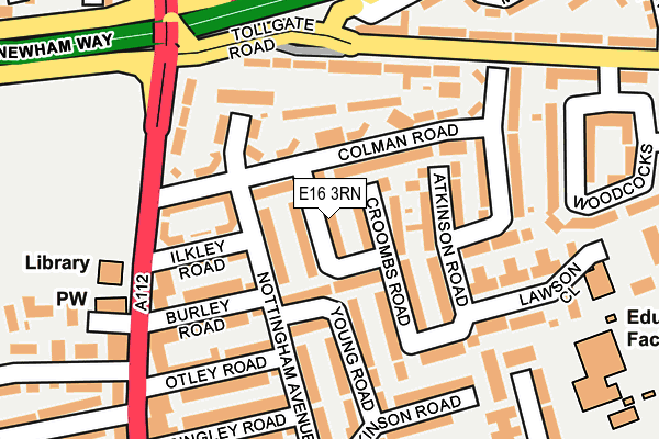 E16 3RN map - OS OpenMap – Local (Ordnance Survey)