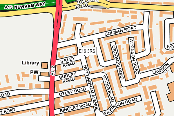 E16 3RS map - OS OpenMap – Local (Ordnance Survey)