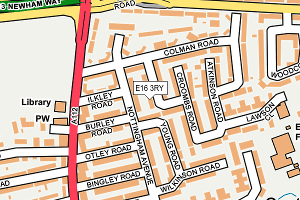 E16 3RY map - OS OpenMap – Local (Ordnance Survey)