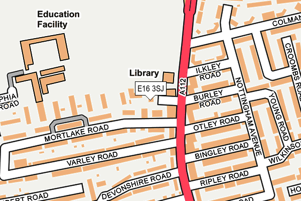 E16 3SJ map - OS OpenMap – Local (Ordnance Survey)