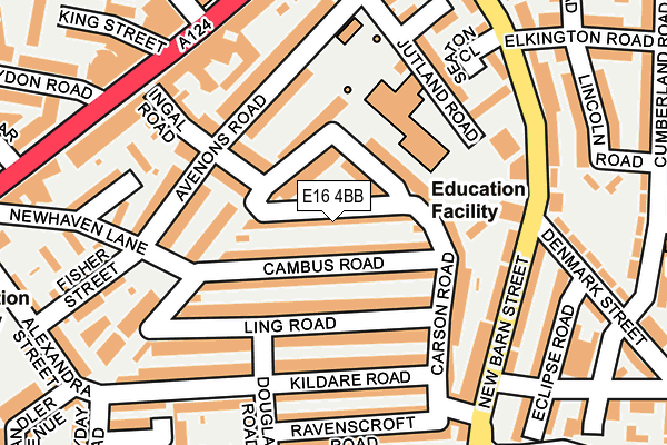 E16 4BB map - OS OpenMap – Local (Ordnance Survey)