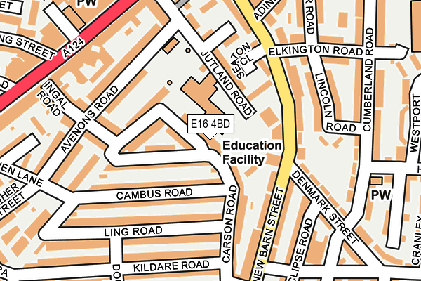 E16 4BD map - OS OpenMap – Local (Ordnance Survey)