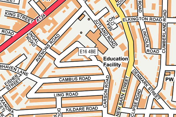 E16 4BE map - OS OpenMap – Local (Ordnance Survey)