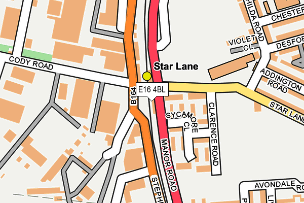 E16 4BL map - OS OpenMap – Local (Ordnance Survey)