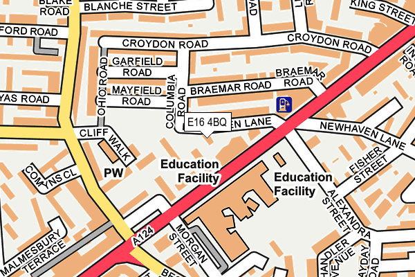 E16 4BQ map - OS OpenMap – Local (Ordnance Survey)