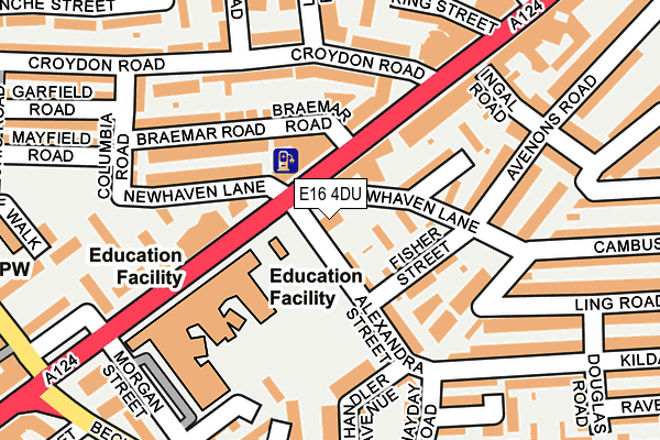E16 4DU map - OS OpenMap – Local (Ordnance Survey)