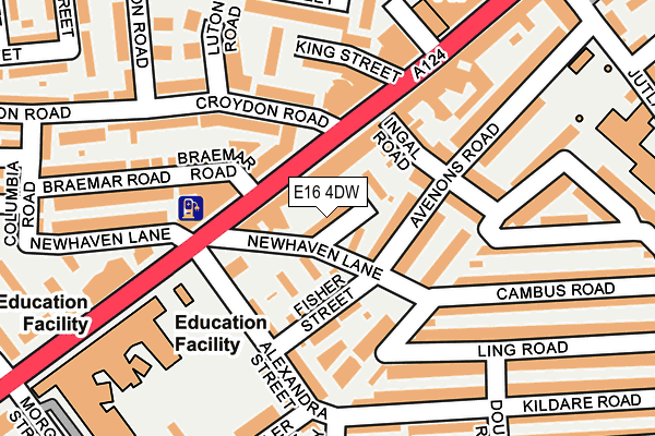 E16 4DW map - OS OpenMap – Local (Ordnance Survey)