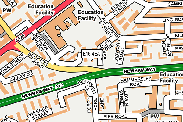 E16 4EA map - OS OpenMap – Local (Ordnance Survey)