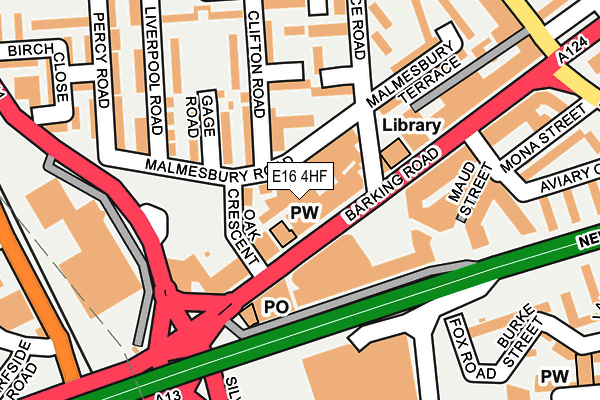 E16 4HF map - OS OpenMap – Local (Ordnance Survey)