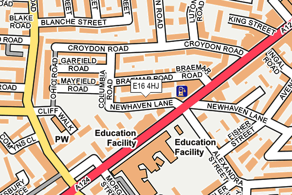 E16 4HJ map - OS OpenMap – Local (Ordnance Survey)