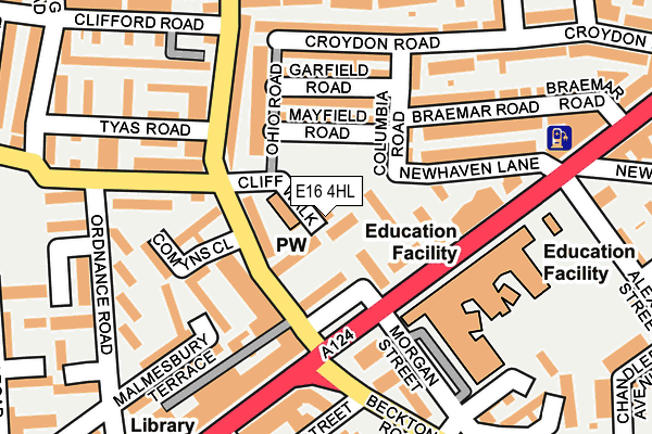 E16 4HL map - OS OpenMap – Local (Ordnance Survey)